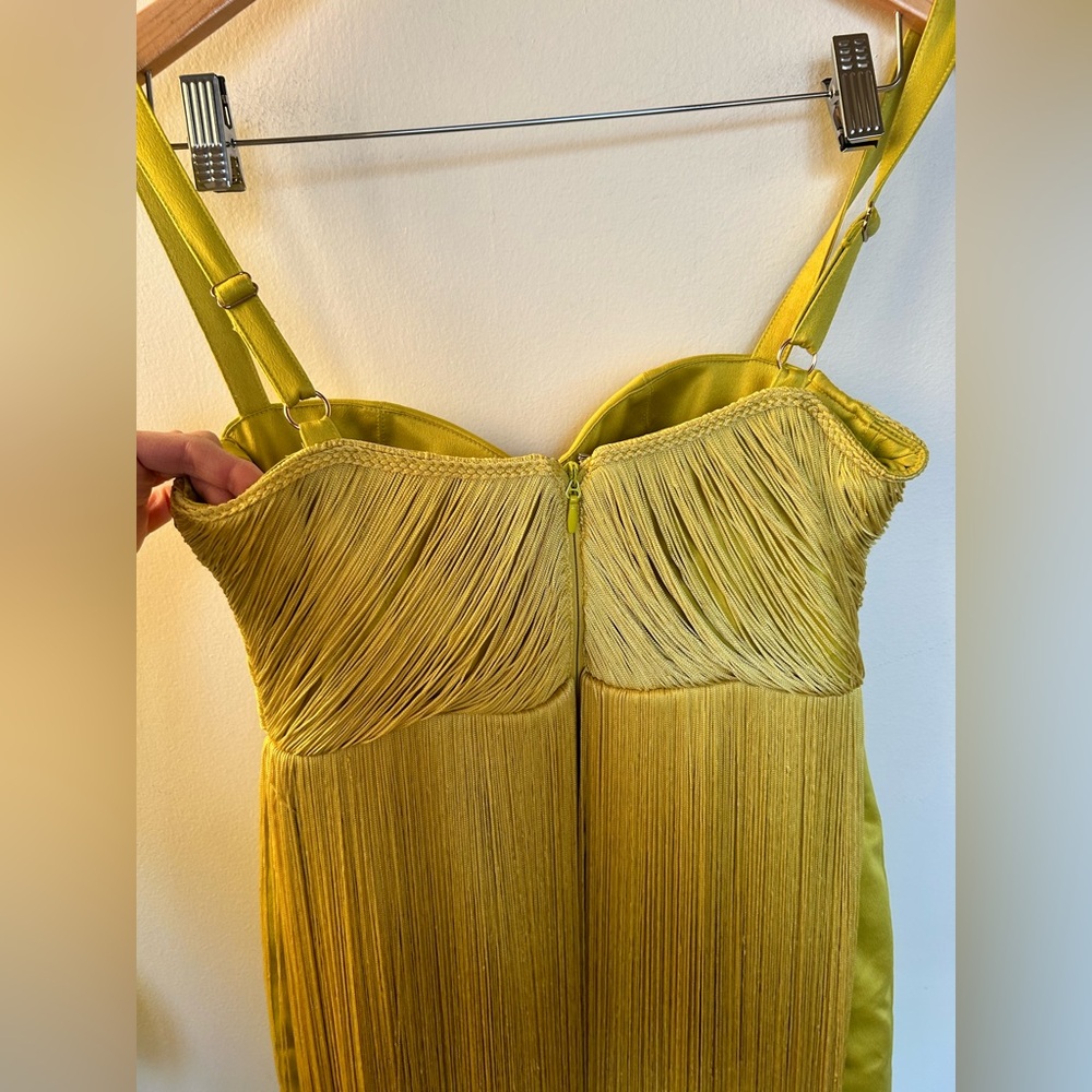 House of CB Sunshine Yellow Fringe Mini Dress - Picture 11 of 14